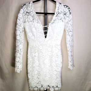 Here Comes the Sun Lace White Beach Wedding Bridel Resort Summer Party Dress